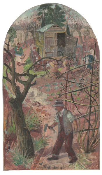 Evelyn-Dunbar: The-Woodcutter-and-the-Bees,-spring-1933-[HMO-309]