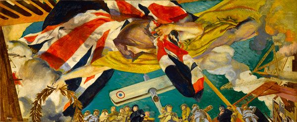 Artist Charles Sims: Victory - Study for Ceiling painting in the Great Hall of the Institute of Civil Engineers, c. 1919