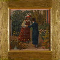 Artist Charles Mahoney: Study for The Visitation, c. 1942